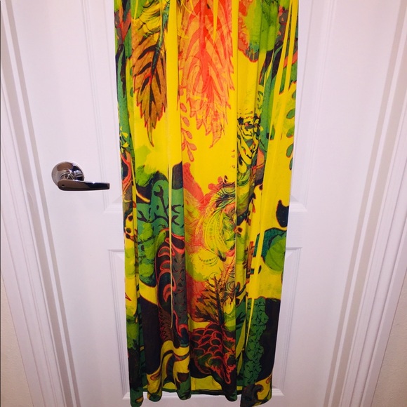 YELLOW MULTI COLOR MAXI DRESS - Picture 8 of 8